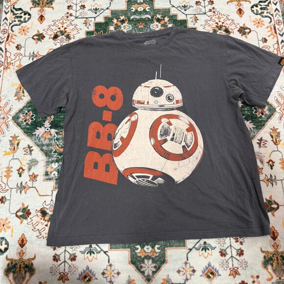 Vintage 2000s Y2K Star Wars BB-8 Graphic Gray T-Shirt Men’s Size XL - Picture 1 of 6